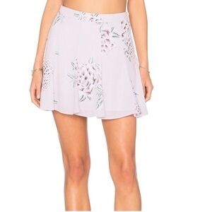 Show Me Your MuMu Liv Love Lavender Print  Pleated Mini Skirt